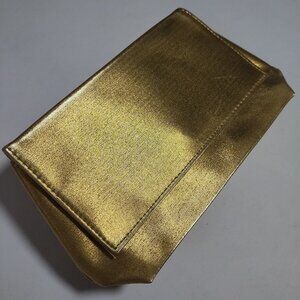 Estee Lauder Makeup Bag Cosmetic Gold Metallic Vintage Clutch Travel